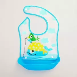 Нагрудник детский непромокаемый, с карманом