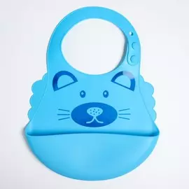 Нагрудник силиконовый с карманом,