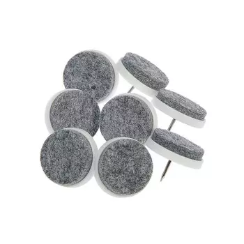 Накладка мебельная круглая тундра, d=28 мм, 8 шт., белая