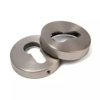 Накладка на цилиндровый механизм lockland, круглая, цвет сатиновый никель, комплект