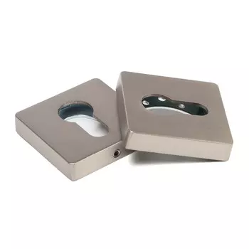 Накладка на цилиндровый механизм lockland, квадратная, цвет сатиновый никель, комплект