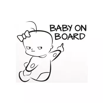 Наклейка на авто baby on board, 1614 см