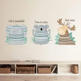 Наклейка пластик интерьерная цветная