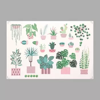 Наклейка пластик интерьерная цветная