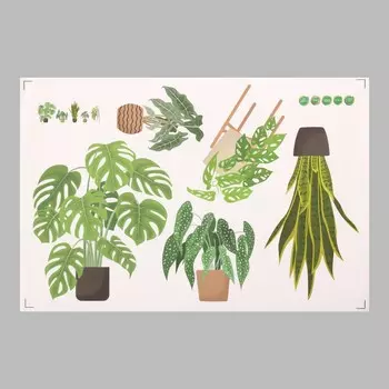 Наклейка пластик интерьерная цветная