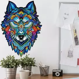 Наклейка пластик интерьерная цветная пазл