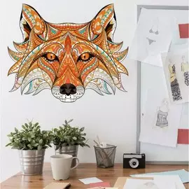 Наклейка пластик интерьерная цветная пазл