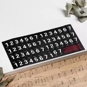 Наклейки на клавиши пианино 40.8 см, цветные, 88 клавиш