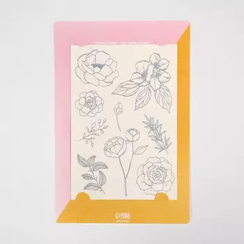 Наклейкитату flowers, 14 21 см