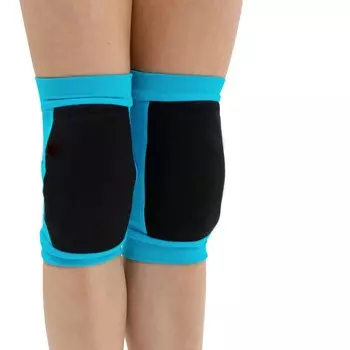 Наколенники для гимнастики и танцев grace dance, с уплотнителем, р. xs, 4-7 лет, цвет бирюза/черный