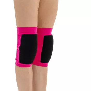 Наколенники для гимнастики и танцев grace dance, с уплотнителем, р. xxs, 3-5 лет, цвет фуксия/черный