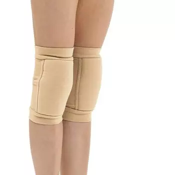 Наколенники для гимнастики и танцев grace dance, с уплотнителем, р. s, 7-10 лет, цвет телесный