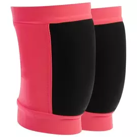 Наколенники для гимнастики и танцев, лайкра, плотная чашка, цвет чёрный/коралл, размер xs (3-6 лет)