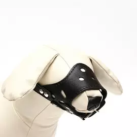 Намордник из прессованной кожи регулируемый, №2, дн 5 см, ом 15-22 см, черный