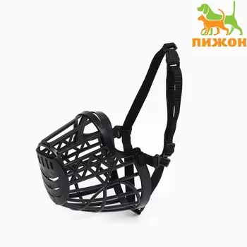 Намордник пластиковый № 6, ом 38 см, дн 13 см, ош 49-67 см, вес питомца 25 кг