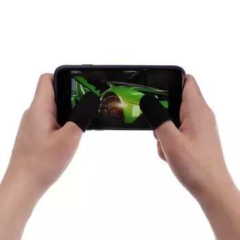 Набор напальчников для игр на смартфоне luazon, 2 штуки, с защитой от пота, черный