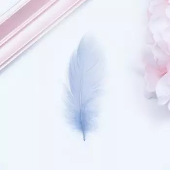 Наполнитель из перьев для шаров и подарков, серебро с глиттером, 10-12см 8 г