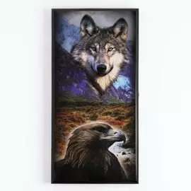 Нарды деревянные большие, настольная игра