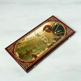 Нарды деревянные большие, с шашками