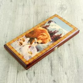 Нарды деревянные большие, настольная игра