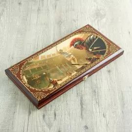 Нарды деревянные большие, настольная игра