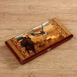 Нарды деревянные большие, настольная игра