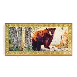 Нарды деревянные большие, с шашками