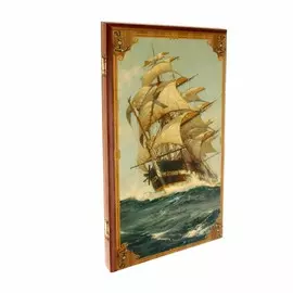 Нарды деревянные большие, настольная игра