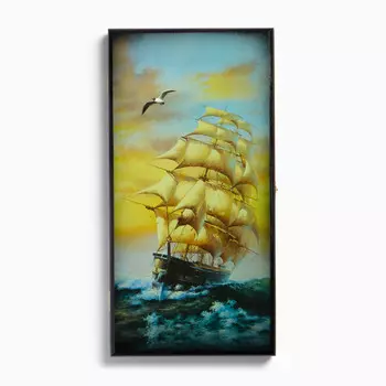 Нарды деревянные большие, настольная игра