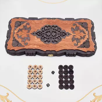 Нарды деревянные большие, резные, настольная игра