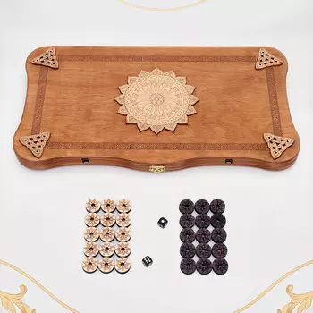 Нарды деревянные большие, резные, настольная игра