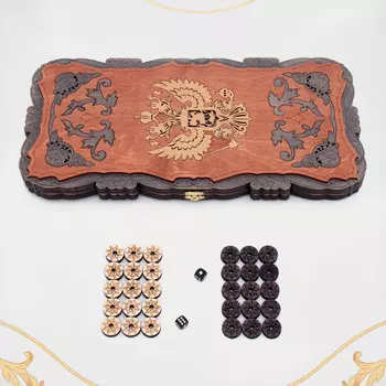 Нарды деревянные большие, резные, настольная игра