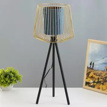 Настольная лампа 42872/1bk е27 40 вт синий золото 242457 см risalux