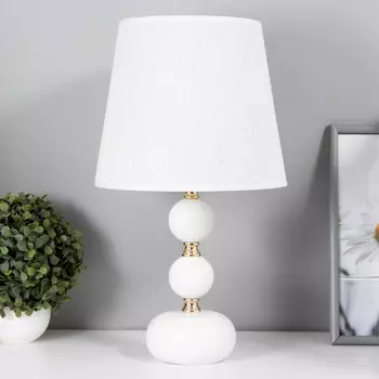 Настольная лампа катания 1x60вт e27 бело-золотой 25х25х45 см risalux