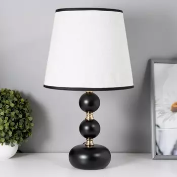 Настольная лампа катания 1x60вт e27 черно-золотой 25х25х45 см risalux