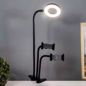 Настольная лампа октопус led usb черный 9х63 см risalux