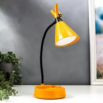 Настольная лампа с диммером 16299/1yl led 4вт usb акб 3000-6000к желтый 12,3х12,3х37 см risalux 544