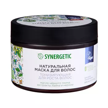 Натуральная маска synergetic тонизирующая для роста волос, 300 мл