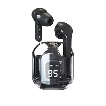 Наушники беспроводные air31, tws, вакуумные, bluetooth 5.0, 45/230 мач, шумоподавление, черные в прозрачном кейсе