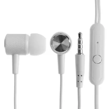 Наушники cb-51, проводные, вакуумные, микрофон, 1 м, jack 3.5 мм, белые