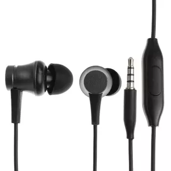 Наушники cb-53, проводные, вакуумные, микрофон, 1 м, jack 3.5 мм, черные