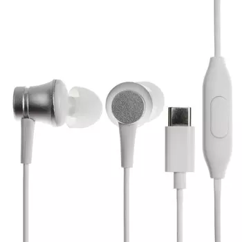 Наушники cb-53, проводные, вакуумные, микрофон, 1 м, type-c, белые