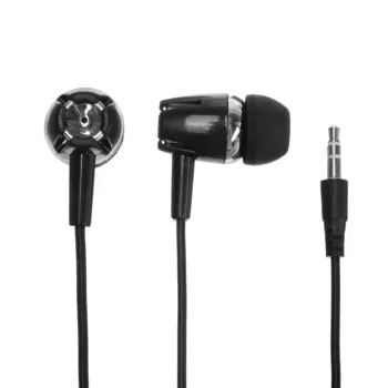 Наушники luazon ln-4, проводные, вакуумные, jack 3.5 мм, кабель 1 м, черные