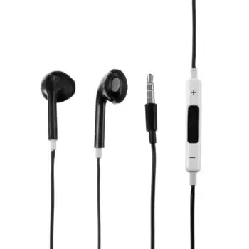 Наушники luazon vbt 1.2, проводные, вкладыши, микрофон, кабель 1 м, черные