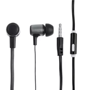 Наушники luazon w-03, вакуумные, микрофон, jack 3.5 мм, кабель 1.16 м, черный