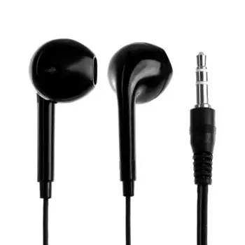 Наушники u19, проводные, вкладыши, jack 3.5 мм, кабель 1 м, черные
