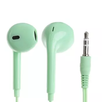Наушники u19, проводные, вкладыши, jack 3.5 мм, кабель 1 м, зеленые