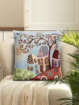 Наволочка "Домики", 45х45 см
