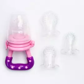 Ниблер с силиконовыми сеточками, размеры s, m, l, в футляре, розовый