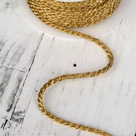 Нить для плетения, d=4 мм, 15±1 м, цвет золотой